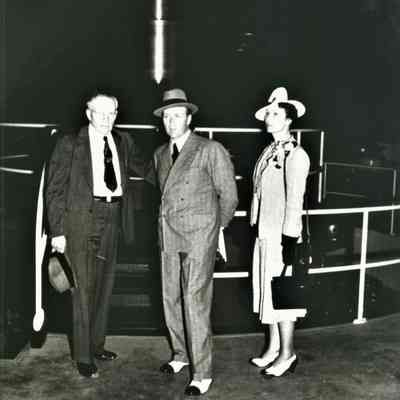 Irving C. Harris, Crown Prince Olavand and Crown Princess Martha of Norway at Hoover Dam May. 12. 1939