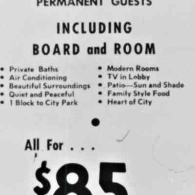 Boulder Dam Hotel- advertisement as a retirement home February 20, 1958
