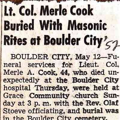 Cook, Merle A. and Constance Pelphrey and family