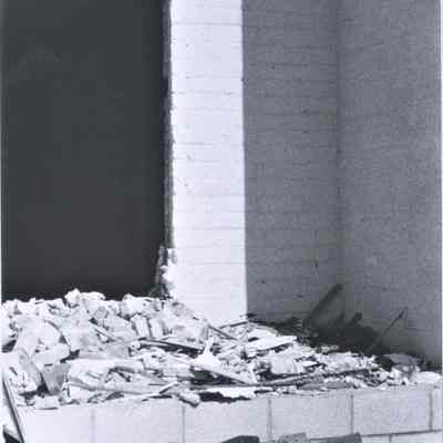 Boulder Dam Hotel April 1986 pool and Jacuzzi: construction, west side of hotel and gift shop construction-neg. 0437