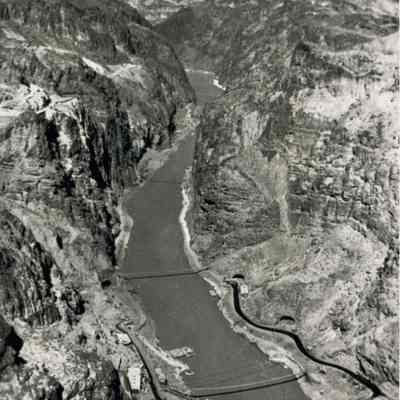 Hoover Dam construction: Black Canyon damsite