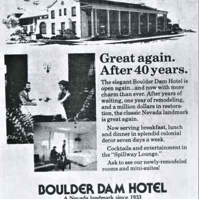 Boulder Dam Hotel- "Great Again." advertisement, January 29, 1981