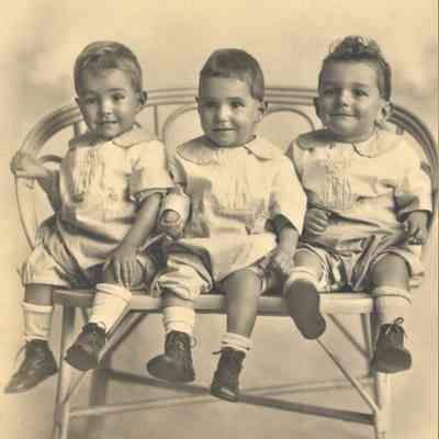Jane, James, and Jack Webb, triplet children of Paul S. "Jim" Webb
