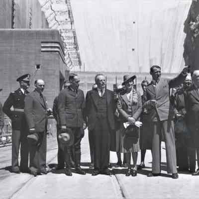 Crown Princess Ingrid and Crown Prince Frederick of Denmark at Hoover Dam April 1939