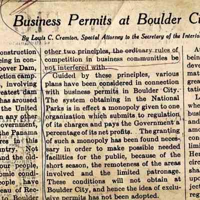 Businesses - Boulder City: Permits and Leases (1931-32)