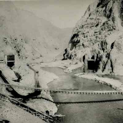 Hoover Dam construction: Black Canyon damsite