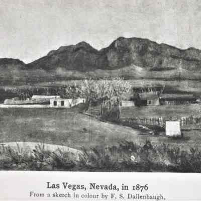 Las Vegas, NV. 1876 [color sketch by F.S. Dellenbaugh]