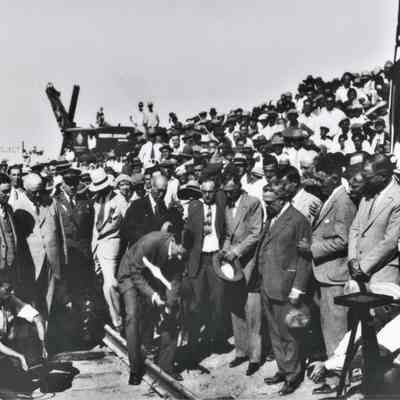 Union Pacific Railroad - Silver Spike ceremony September 1930