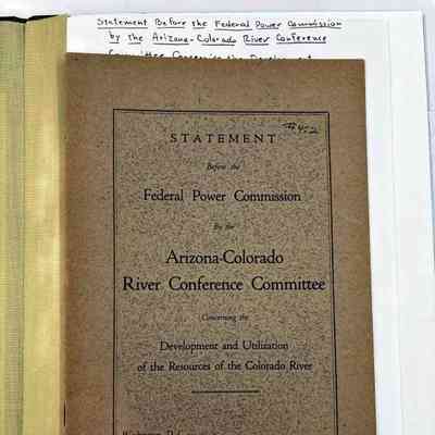Statement before the Federal Power Commission by the Arizona-Colorado River Conference Committee; Development and Utilization of the Resources of the Colorado River;