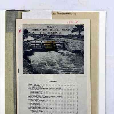 Major Irrigation Developments in Region 3