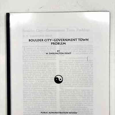 Boulder City - Government Town Problem