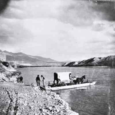 Bonelli's ferry on the Colorado River at Rioville, 1890s