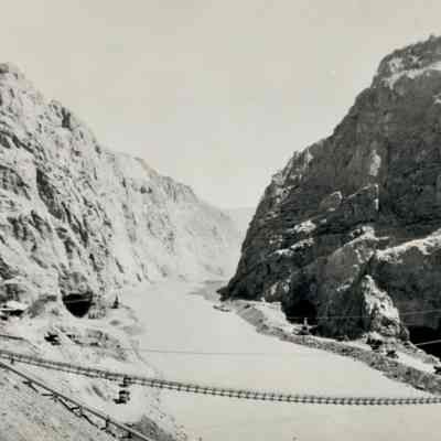 Hoover Dam construction: Black Canyon damsite