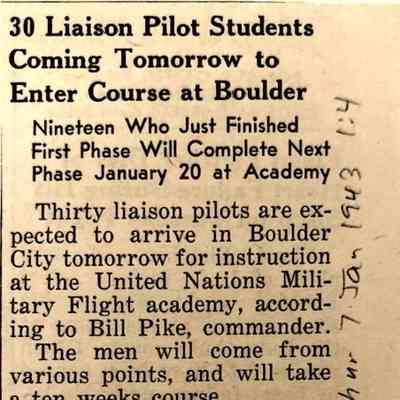 Airports and Aviation - Boulder City: United Nations Military Flight Academy [World War II]