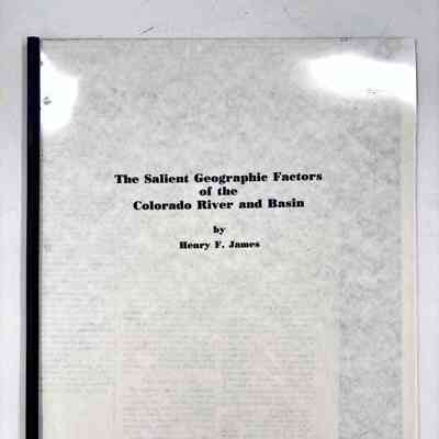 The Salient Geographic Factors of the Colorado River Basin