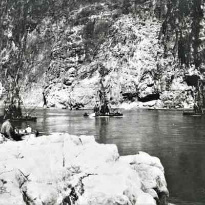 Black Canyon- 36' X 15' diamond drilling barges, ca. 1922