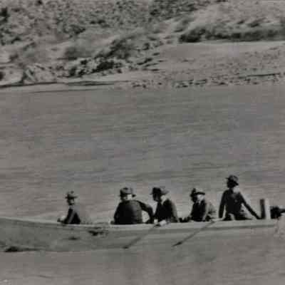 Colorado River Commission members on the Colorado River near Black Canyon, c. 1920s