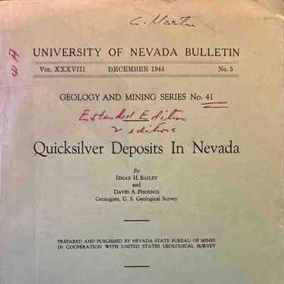 Quicksilver Deposits in Nevada