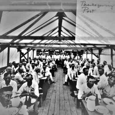 Six Companies temporary camp mess hall 1931