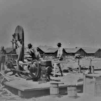 Six Companies temporary camp under construction