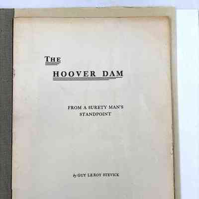 The Hoover Dam, from a Surety Man's Standpoint