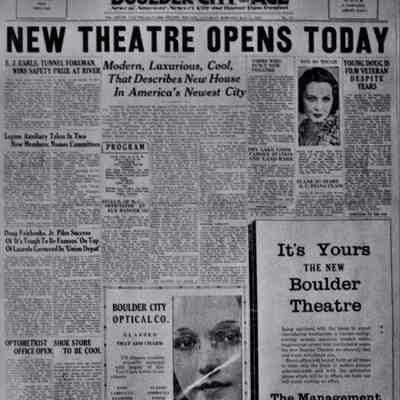 Boulder City theaters [film]: Boulder Theatre