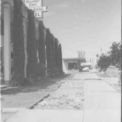Boulder Dam Hotel exterior renovations May 1987- neg. 0370