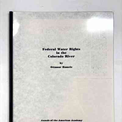 Federal Water rights in the Colorado River