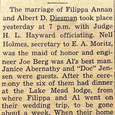 Diesman, Albert D. and Filippa Annan