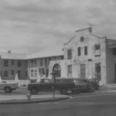 Boulder Dam Hotel 1980 sand blasting exterior renovations