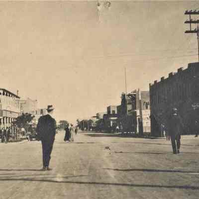 Las Vegas Fremont Street, view of east from main Street, ca. 1910's-1920's