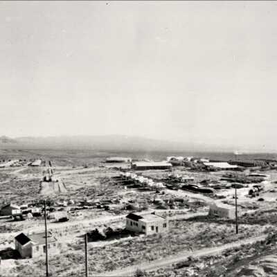 Boulder City panorama view south from Water Tank Hill, c. late 1931