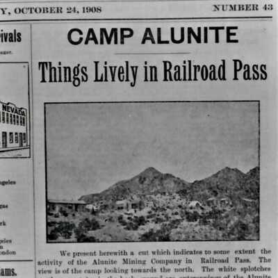 Alunite, NV. Las Vegas Age Oct. 24, 1908