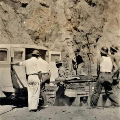 Hoover Dam: Workmen: Accident victim, c.1932-34