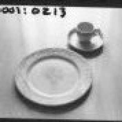 Dining room dishes, Harry Won: Origformat: Negative