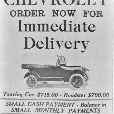 Las Vegas, NV. Business Advertisement Chevrolet Agency Dec. 29, 1917