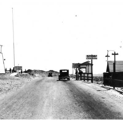 Boulder City law enforcement reservation gate May 1932