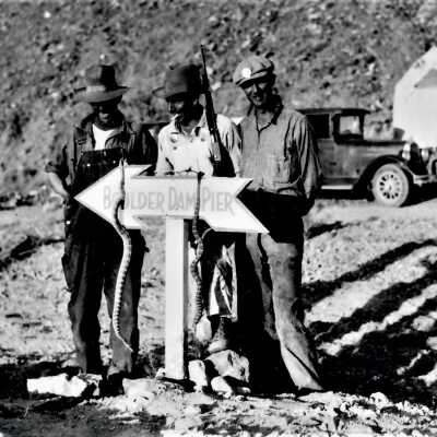 Hoover Dam tourists: Boulder Dam Pier, 1930-1931