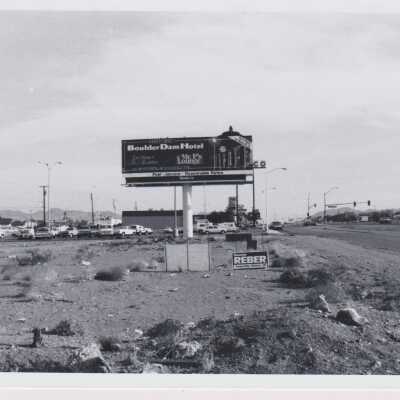 Boulder Dam Hotel Billboard on the Boulder Highway 1986