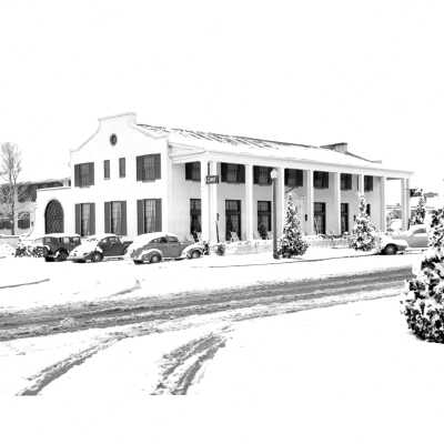 Boulder Dam Hotel snow late 1930s-1940s