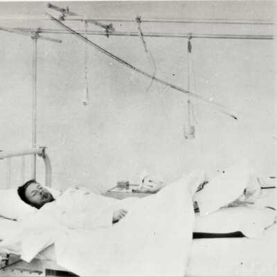Boulder City hospital: Six Companies hospital patient, c. 1932-1933.