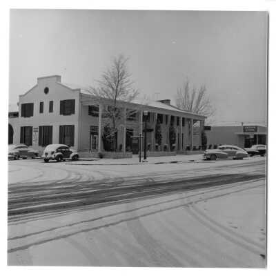 Boulder Dam Hotel snow Jan. 10, 1949