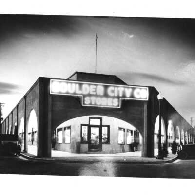 Boulder City Company Store at Night