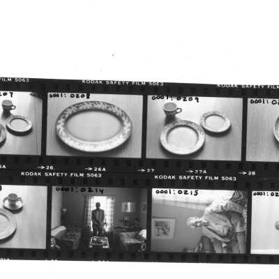 Boulder Dam Hotel dining room 1935 original china table plates- neg. 0211