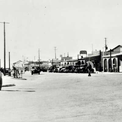 Boulder City, Nevada Hwy at Arizona St. looking south 1933-1934