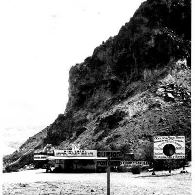 Hoover Dam tourists: Boulder Dam Pier & Murl Emery's store, Sept. 16, 1930