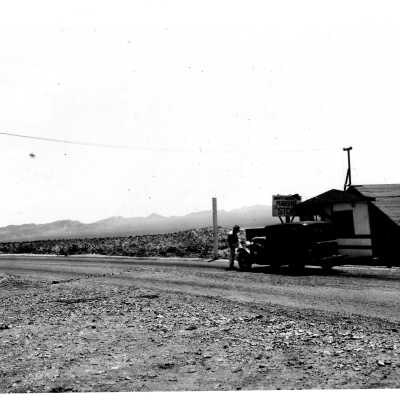 Boulder City law enforcement reservation gate, May 8, 1932