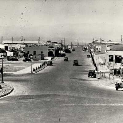 Boulder City business district view south down Nevada