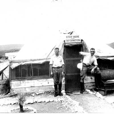 Williamsville, NV. US Deputy Marshall H.J. Williamson and W.M. Cook August 1931