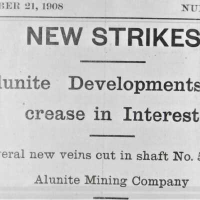Alunite, NV.: Las Vegas Age Nov. 21, 1908
